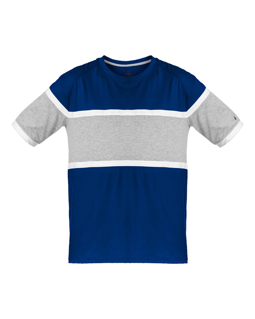 Badger Unisex United T-Shirt. 4980 - Royal/ Oxford/ White