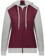 Augusta Sportswear Women's Eco Revive™ Three-Season Triblend Fleece Full-Zip Hooded Sweatshirt. 6901