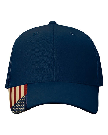 Kati USA Flag Mesh Cap. AM350M - Navy/ USA Mesh