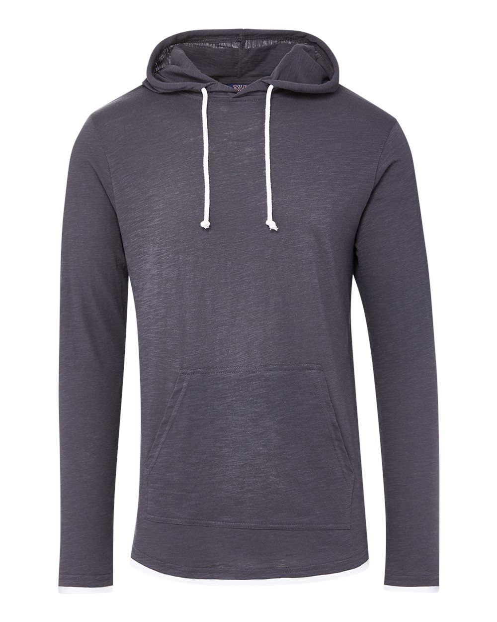 MV Sport Unisex Miles Slub Hooded Long Sleeve T-Shirt. 24401 - Iron Grey