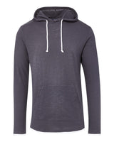 MV Sport Unisex Miles Slub Hooded Long Sleeve T-Shirt. 24401 - Iron Grey