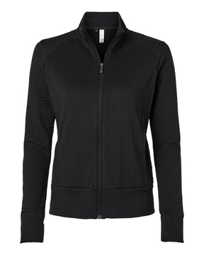 Adidas Women's Ultimate365 Textured Full-Zip Jacket. A1007 - Black