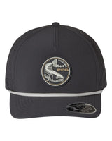 Columbia Tidal Pursuit™ 3D Stretch Snapback Cap. 212134 - Shark/ Fish Circle Red Fish