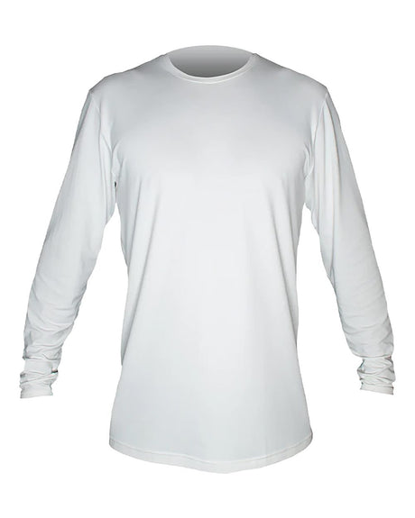 ANETIK Men's Low Pro Tech Long Sleeve T-Shirt. MVLPRL8 - White Heathered