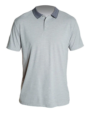 ANETIK Men's Transit Tech Polo. MPTNTS0 - Alloy Heathered