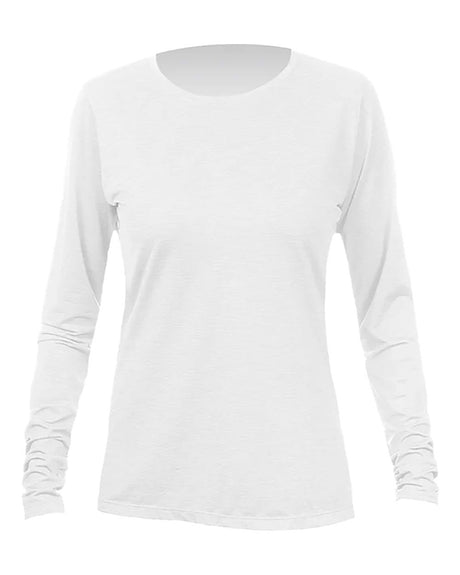 ANETIK Women's Breeze Tech Long Sleeve T-Shirt. WSBRZL0 - White Heathered