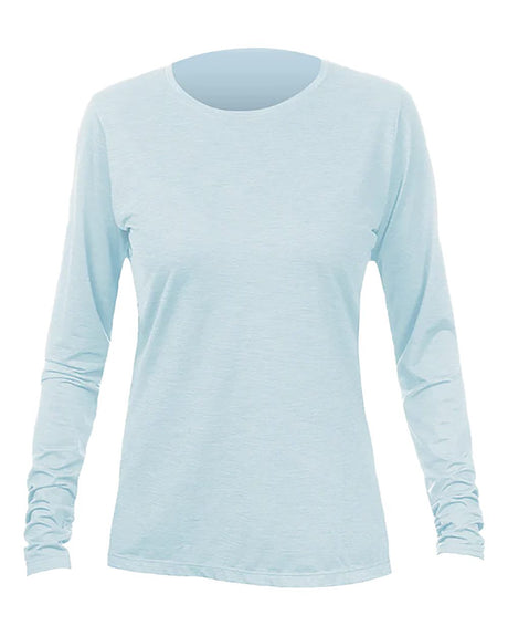 ANETIK Women's Breeze Tech Long Sleeve T-Shirt. WSBRZL0 - Sky Heathered