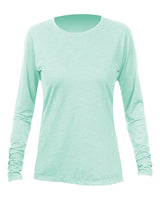 ANETIK Women's Breeze Tech Long Sleeve T-Shirt. WSBRZL0 - Seafoam Heathered