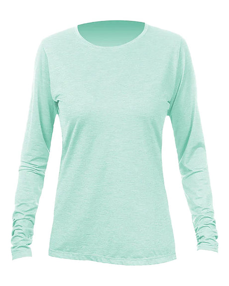 ANETIK Women's Breeze Tech Long Sleeve T-Shirt. WSBRZL0 - Seafoam Heathered