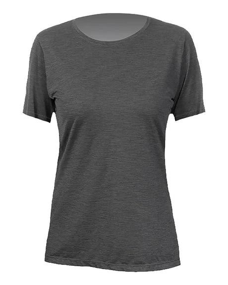 ANETIK Women's Breeze Tech T-Shirt. WSBRZS0 - Charcoal Heathered