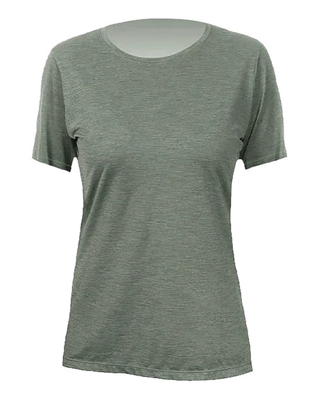 ANETIK Women's Breeze Tech T-Shirt. WSBRZS0 - Dark Olive Heathered