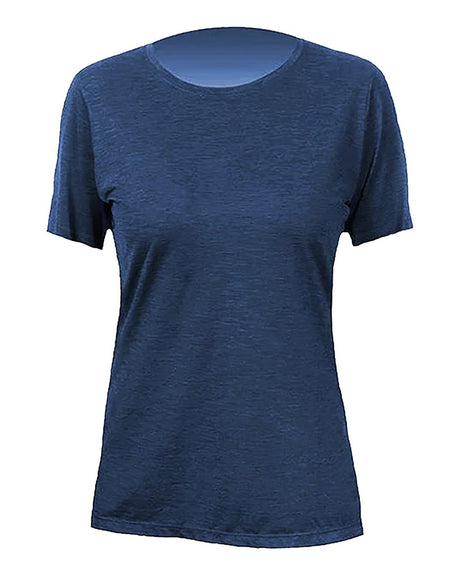 ANETIK Women's Breeze Tech T-Shirt. WSBRZS0 - Navy Heathered