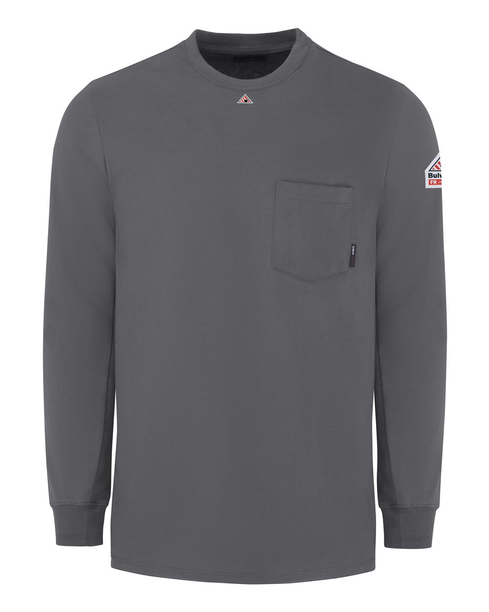 Bulwark Men's Knit Long Sleeve T-Shirt. SET2 - Charcoal
