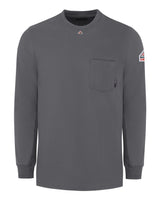 Bulwark Men's Knit Long Sleeve T-Shirt. SET2 - Charcoal