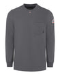 Bulwark Men's Tall Knit Long Sleeve T-Shirt. SET2T - Charcoal