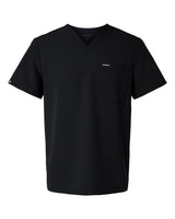 Jaanuu Men's Holmes Everyday 1-Pocket Scrub V-Neck Top. M10001 - Black