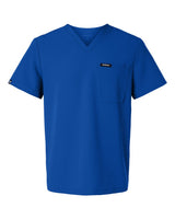 Jaanuu Men's Holmes Everyday 1-Pocket Scrub V-Neck Top. M10001 - Royal Blue