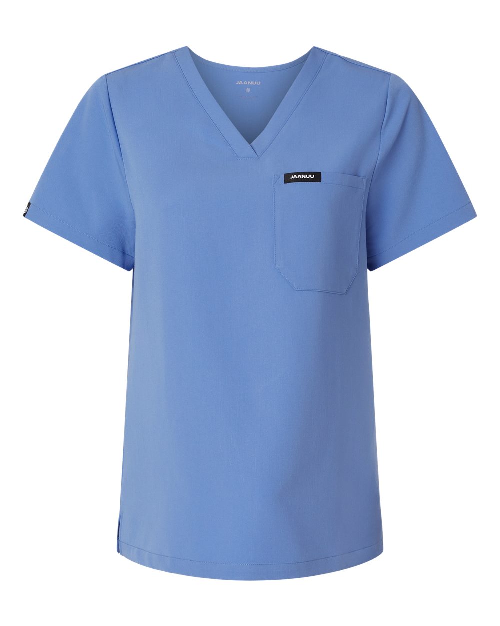 Jaanuu Women's Rhena Essential 1-Pocket Scrub V-Neck Top. W10001 - Ceil Blue