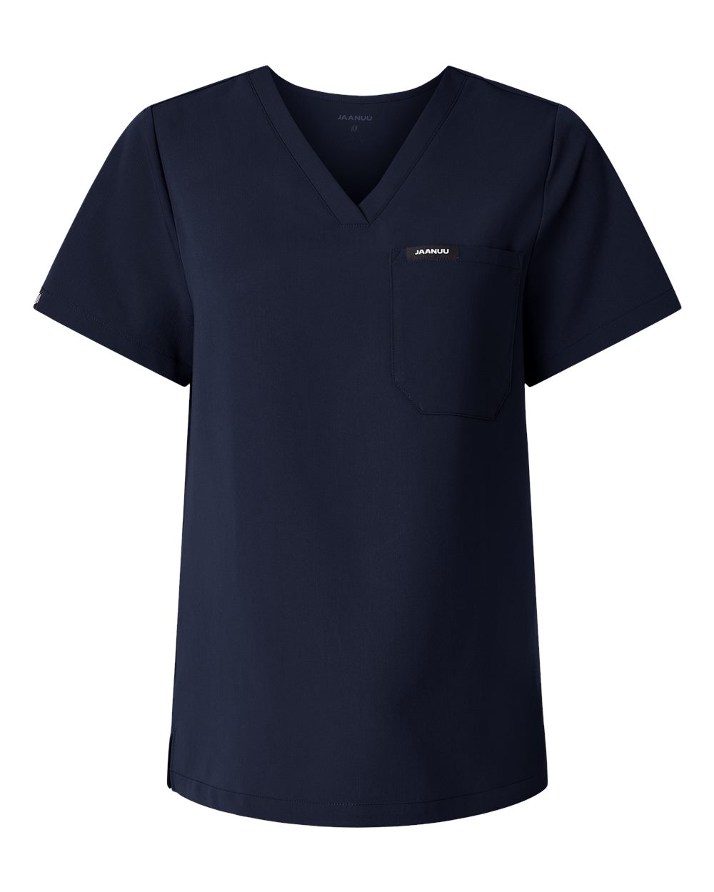 Jaanuu Women's Rhena Essential 1-Pocket Scrub V-Neck Top. W10001 - Midnight Navy