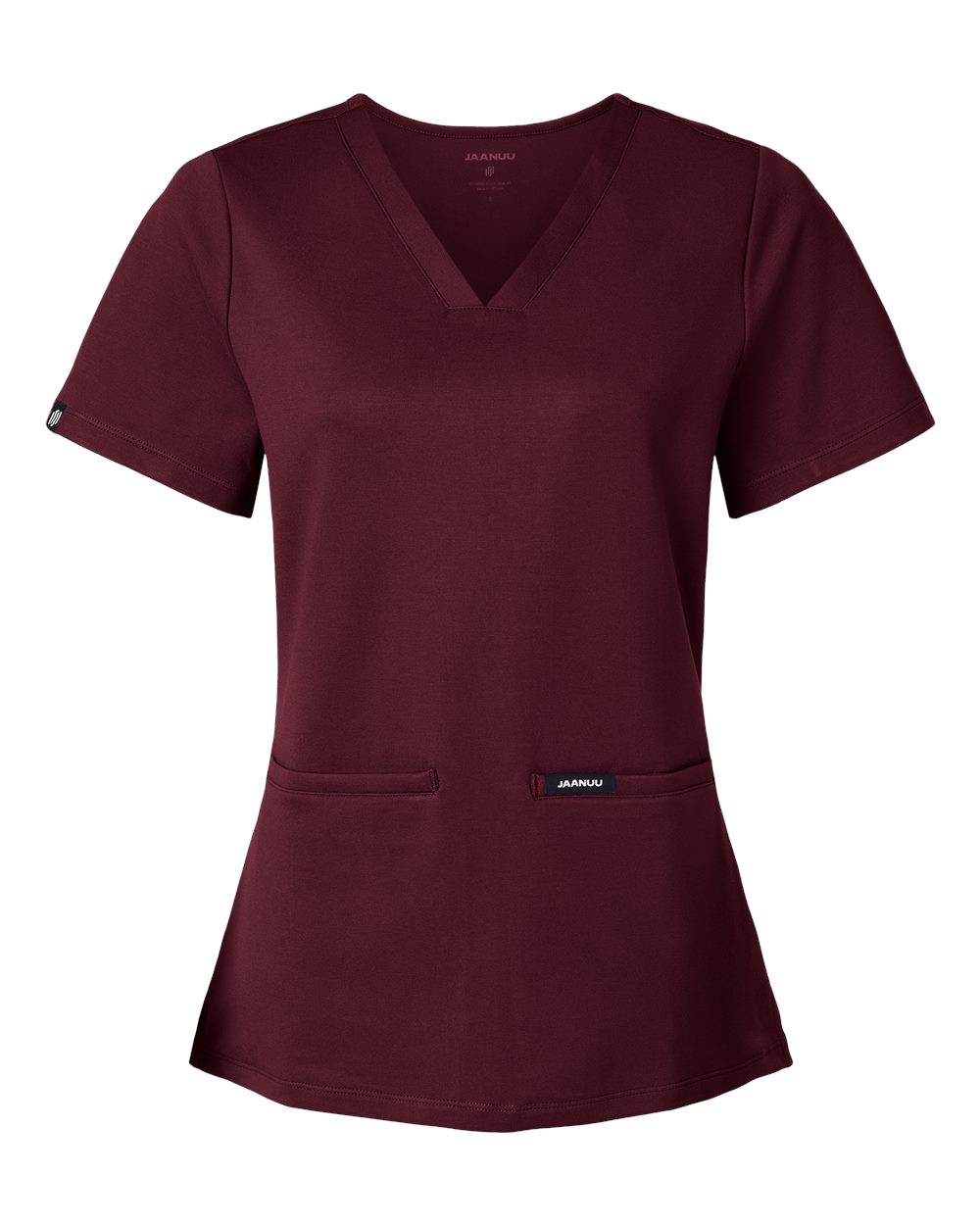 Jaanuu Women's Cesi UltraSOFT­™ Scrub V-Neck Top. W30003 - Burgundy