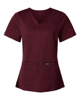 Jaanuu Women's Cesi UltraSOFT­™ Scrub V-Neck Top. W30003 - Burgundy