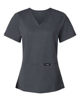 Jaanuu Women's Cesi UltraSOFT­™ Scrub V-Neck Top. W30003 - Carbon Grey