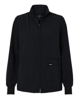 Jaanuu Women's Ceri Essential Full-Zip 6-Pocket Scrub Jacket. W60001 - Black