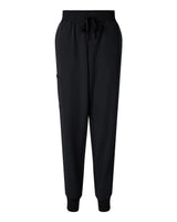 Jaanuu Women's Petite Sizes Silex Knit-Waist Scrub Joggers. W20003P - Black