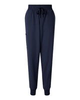 Jaanuu Women's Petite Sizes Silex Knit-Waist Scrub Joggers. W20003P - Midnight Navy