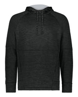 Holloway Men's All-Pro Performance Fleece Hooded Sweatshirt. 223580 - Black Heather/ Silver