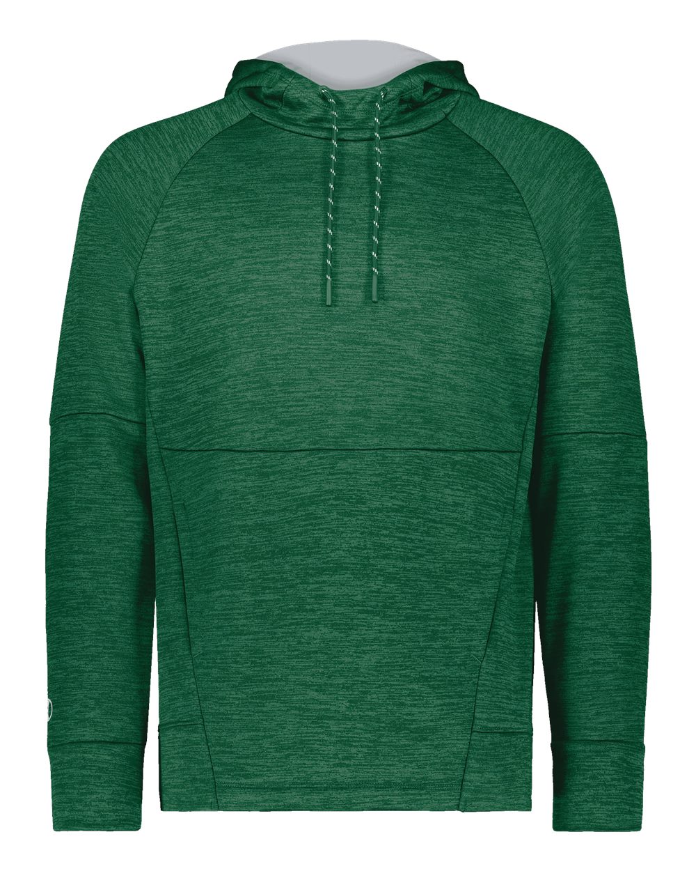 Holloway Men's All-Pro Performance Fleece Hooded Sweatshirt. 223580 - Dark Green Heather/ Silver