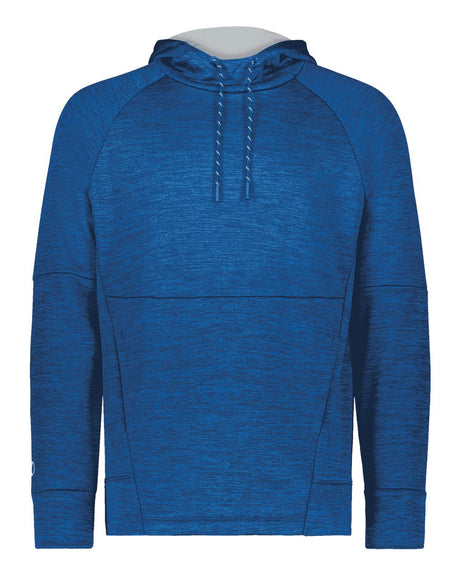 Holloway Men's All-Pro Performance Fleece Hooded Sweatshirt. 223580 - Royal Heather/ Silver