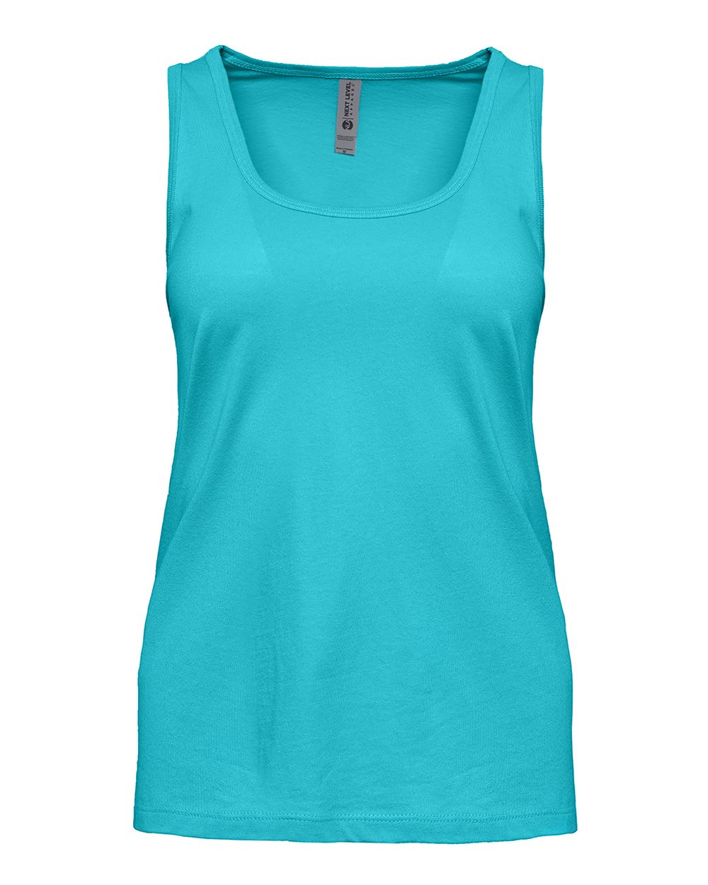 Next Level Women's Cotton Tank. 3933 - Tahiti Blue