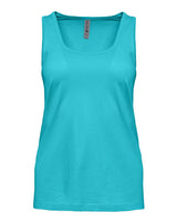 Next Level Women's Cotton Tank. 3933 - Tahiti Blue