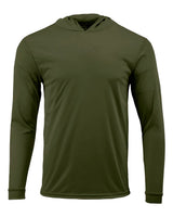 Paragon Unisex Bahama Performance Hooded Long Sleeve T-Shirt. 220 - Olive Green