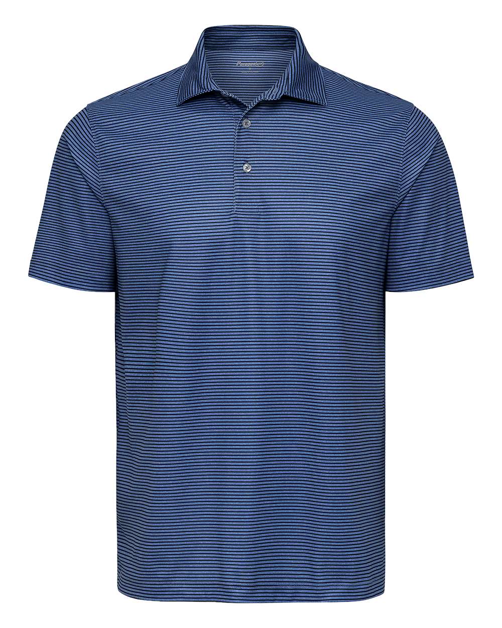Paragon Men's Aiken Striped Polo. 155 - Blue Heather/ Navy
