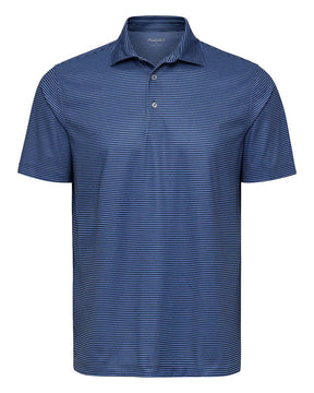 Paragon Men's Aiken Striped Polo. 155 - Blue Heather/ Navy
