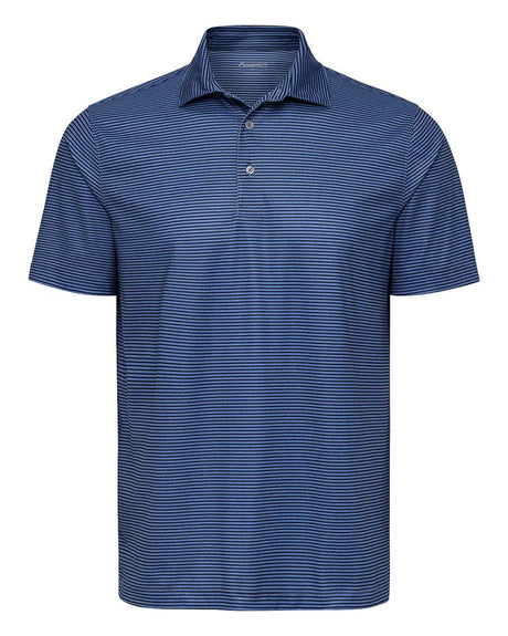 Paragon Men's Aiken Striped Polo. 155 - Blue Heather/ Navy