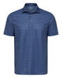 Paragon Men's Aiken Striped Polo. 155 - Blue Heather/ Navy