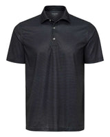 Paragon Men's Aiken Striped Polo. 155 - Charcoal Heather/ Black