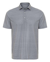 Paragon Men's Aiken Striped Polo. 155 - Steel Heather/ Charcoal