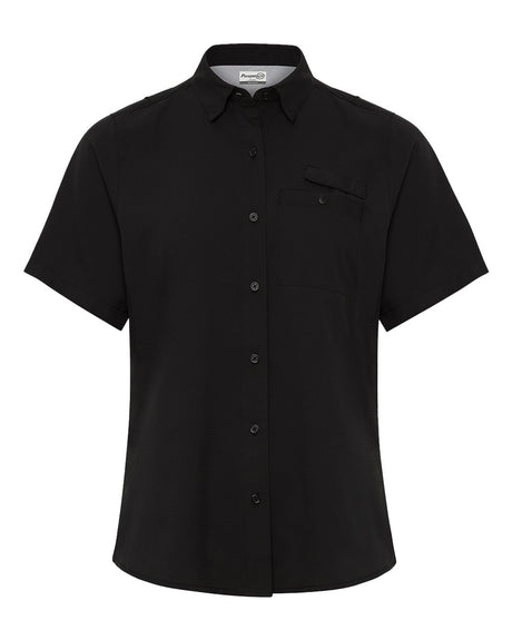 Paragon Women's Hatteras Performance Short Sleeve Fishing Shirt. 704 - Black