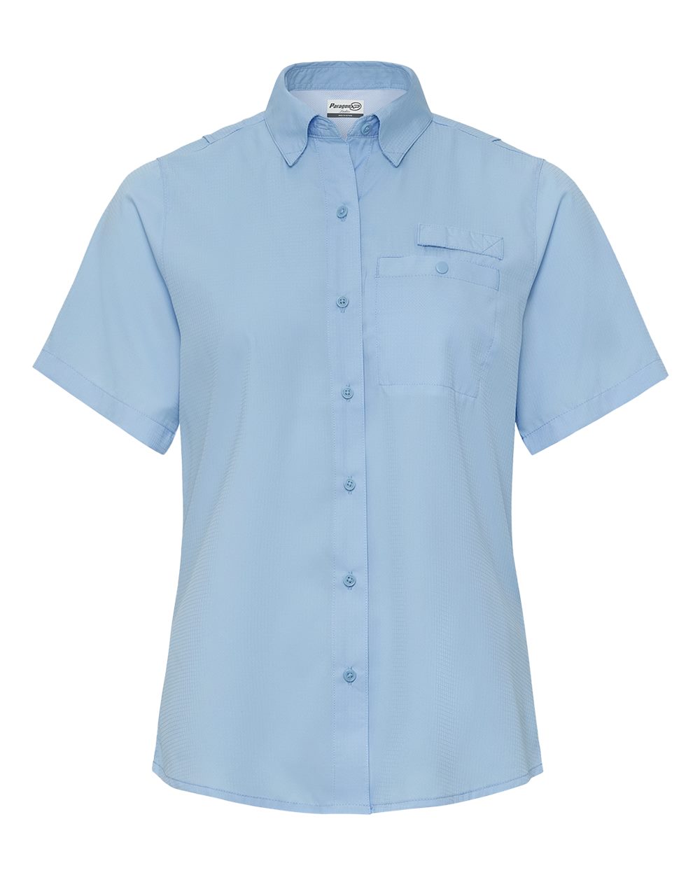 Paragon Women's Hatteras Performance Short Sleeve Fishing Shirt. 704 - Blue Mist