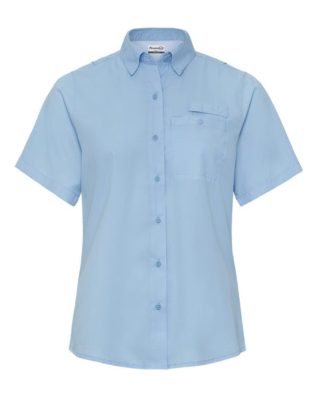 Paragon Women's Hatteras Performance Short Sleeve Fishing Shirt. 704 - Blue Mist