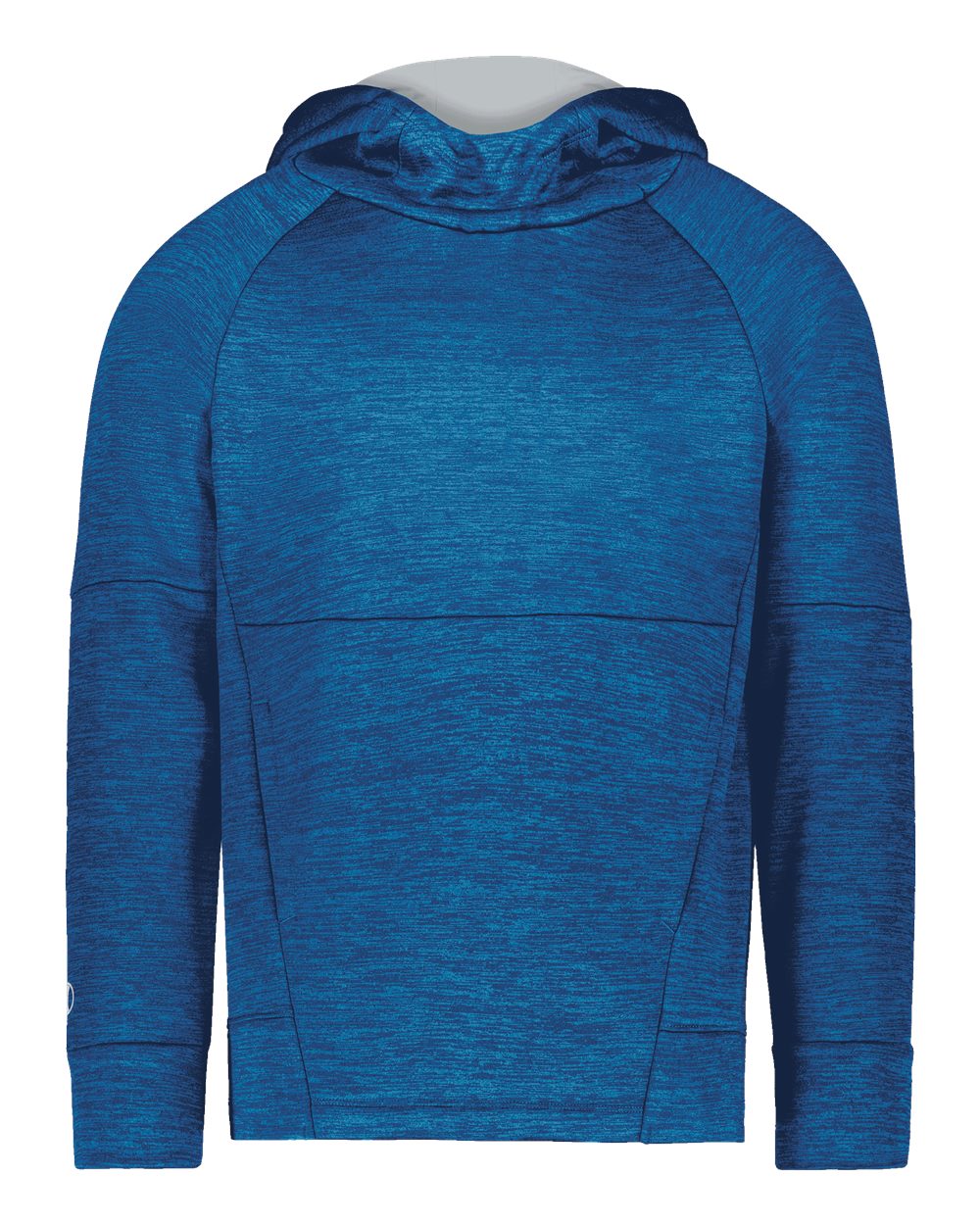Holloway Youth All-Pro Performance Fleece Hooded Sweatshirt. 223680 - Royal Heather/ Silver