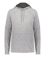 Holloway Women's All-Pro Performance Fleece Hooded Sweatshirt. 223780 - Athletic Grey Heather/ Iron
