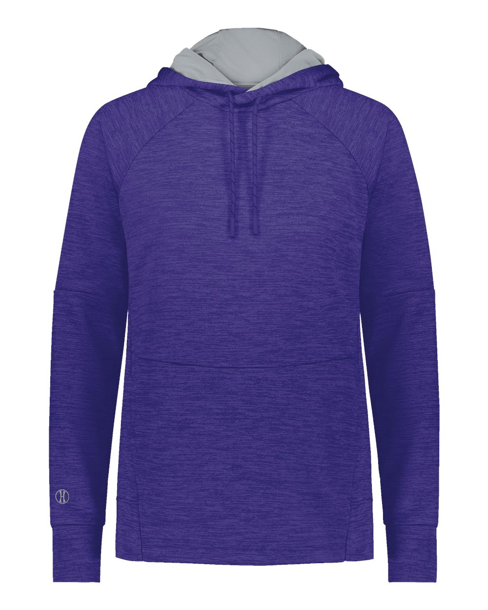 Holloway Women's All-Pro Performance Fleece Hooded Sweatshirt. 223780 - Purple Heather/ Silver