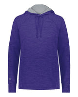Holloway Women's All-Pro Performance Fleece Hooded Sweatshirt. 223780 - Purple Heather/ Silver