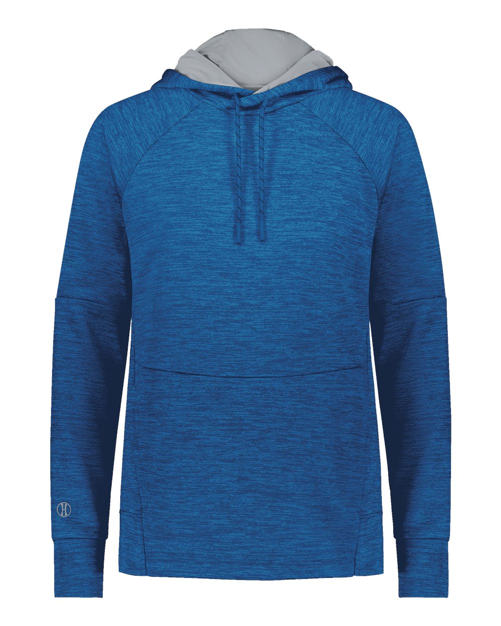 Holloway Women's All-Pro Performance Fleece Hooded Sweatshirt. 223780 - Royal Heather/ Silver
