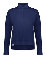 Holloway Women's Eco Revive™ Ventura Soft Knit Quarter-Zip Pullover. 223753 - Navy